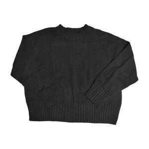 Gap Women's Lightweight Tight Knit Relaxed Fit Crewneck Sweater - Black